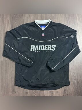 Vintage 90s Oakland Raiders Windbreaker Jacket Reebok Pullover